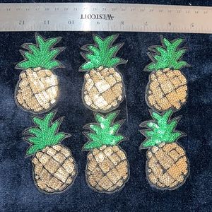 (6) six Pineapple sequence patches (6) sew on for $5.00